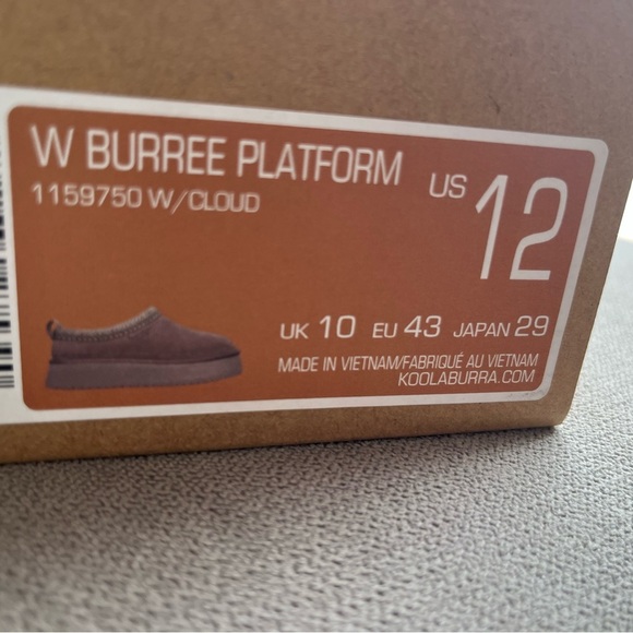 ⭐️ Ugg koolaburra Platform Slipper New in Box gray Burree size 12 - Picture 5 of 6
